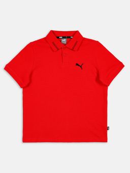 Puma - Ottoman Polo Boys Red Polo T-shirt