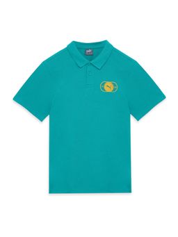 Puma - Graphic Boys Green Polo T-shirt