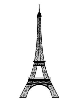 eCraftIndia - "Eiffel Tower" Black Wood Wall Art Cut out, Ready to Hang Home Decor