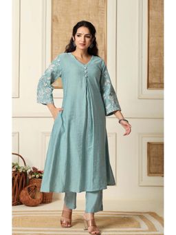 Autumnlane - Sumaiya Sky Blue Embroidery Kurta with Pant