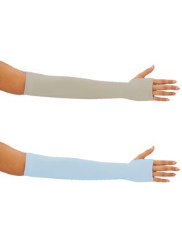 G Heist - Unisex Solid Assorted Uv Protection Arm Sleeves Gloves Multi-Color (Pack of 2)
