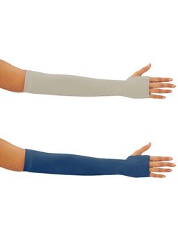 G Heist - Unisex Solid Assorted Uv Protection Arm Sleeves Gloves Multi-Color (Pack of 2)