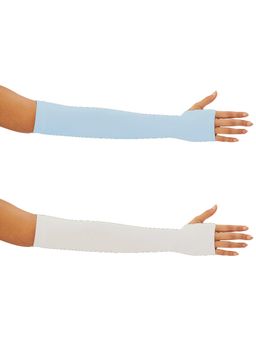 G Heist - Unisex Solid Assorted Uv Protection Arm Sleeves Gloves Multi-Color (Pack of 2)