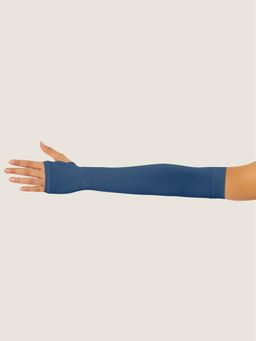 G Heist - Unisex Solid Uv Protection Arm Sleeves Gloves Navy Blue