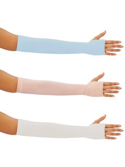 G Heist - Unisex Solid Assorted Uv Protection Arm Sleeves Gloves Multi-Color (Pack of 3)