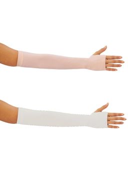 G Heist - Unisex Solid Assorted Uv Protection Arm Sleeves Gloves Multi-Color (Pack of 2)