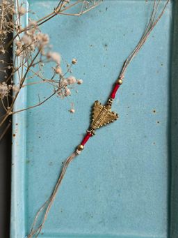 Studio Anviksha - Grey Brass Motif Rakhi