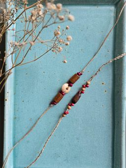 Studio Anviksha - Grey Wooden Rakhi