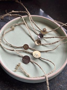Studio Anviksha - Brooch Grey Pin Rakhi