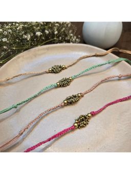 Studio Anviksha - Multi Colour Antara Brass Beads Rakhi