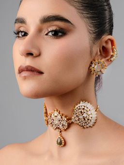 BaalaJewels - White Bano Mop Choker