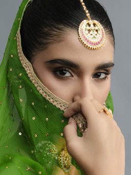 BaalaJewels - Red Kundan Mang Tika