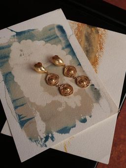 BaalaJewels - Gold Classy Dangle Drop Earrings