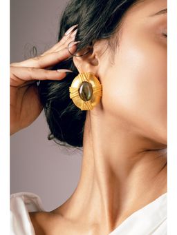 BaalaJewels - Brown Stone Stud Earrings