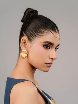 BaalaJewels - Gold Shell Gold Stud Earrings
