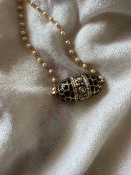 BaalaJewels - Purple Potli Bag Jadau Pendent Necklace