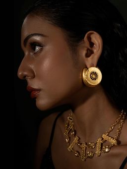 BaalaJewels - Gold Sun Studs Earrings