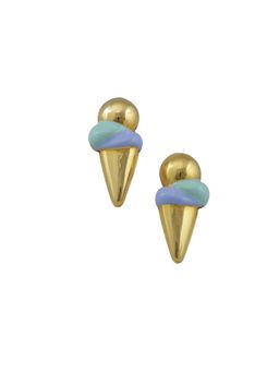 Lunaya Jewelry - Green Scoop Enamel Stud Earrings