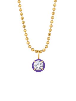 Lunaya Jewelry - Blue Drop Enamel Pendant with Ball Chain