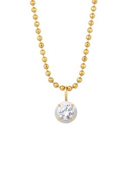 Lunaya Jewelry - White Drop Enamel Pendant with Ball Chain