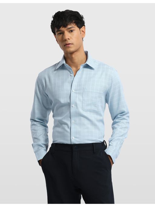 Arrow Mens Liberty Classic Fit Glen Checked Italian Elegance Shirt