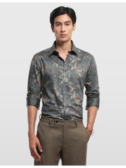 Arrow - Mens 1851 Tropical Printed Satin Shirt