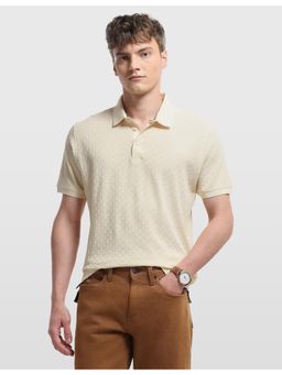 Arrow - Mens Self Design Geometric Regular Fit Polo T-shirt