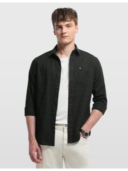 Arrow Sports - Mens Textured Horizontal Striped Sage and Sun Shirt