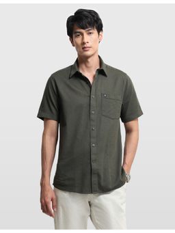 Arrow Sports - Mens Sage and Sun Solid Regular Fit Shirt