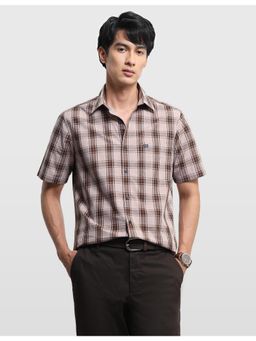 Arrow Sports - Mens Sage and Sun Plaid Checked Regular Fit Shirt