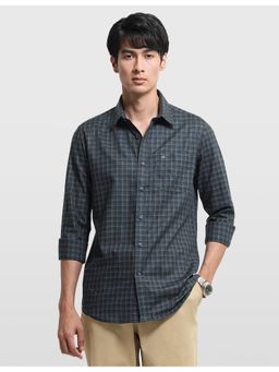 Arrow Sports - Mens Sage and Sun Self Design Micro Checked Shirt