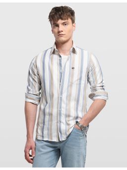 Arrow Sports - Mens Vertical Striped Chelsea Slim Fit Shirt
