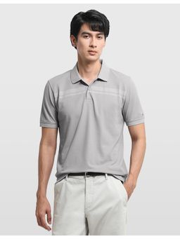 Arrow Sports - Mens Solid Stripe Detail Regular Fit Polo T-shirt