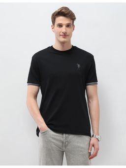 U.S. Polo Assn. Denim Co. - Mens Solid Slim Fit Black and Gold T-Shirt