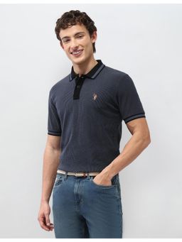 U.S. Polo Assn. Denim Co. - Mens Textured Motel On The Coast Polo T-shirt