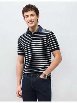 U.S. Polo Assn. Denim Co. - Mens Horizontal Striped Motel On The Coast Polo T-shirt