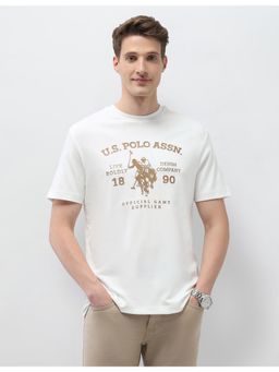 U.S. Polo Assn. Denim Co. - Mens Graphic Brand Printed Slim Fit Black and Gold T-Shirt