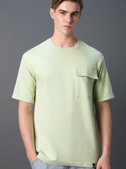 Bewakoof - Heavy Duty 1.0 Men's Green Oversized T-shirt