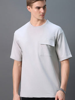 Bewakoof - Heavy Duty 1.0 Men's Vapour Blue Oversized T-shirt