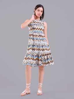Oh Rare - Women Multi-Color Printed Dress