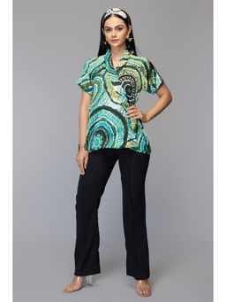 Oh Rare - Eva Green Swirl Print Top