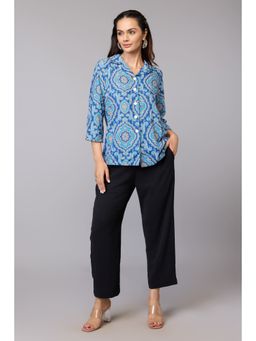 Oh Rare - Blue Paisley Charm Shirt