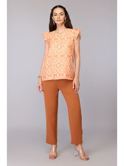 Oh Rare - Orange Kaira Sunset Ikat Top