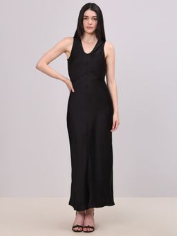 VERO MODA - Black Sleeveless Sculpted Maxi Dress