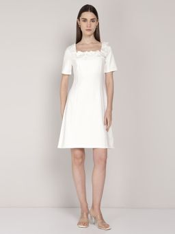 Cover Story - White Embroidered Short Dress