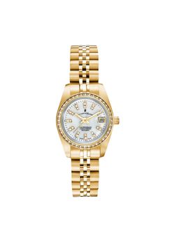 Jacques Du Manior - Inspiration Swiss Made Analogue White Round Dial Womens Watch- Nrop.12