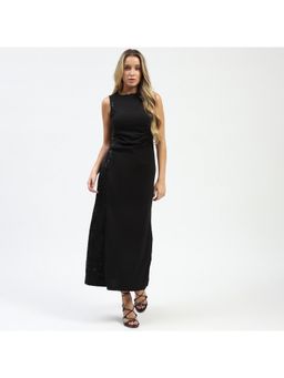 Madame - Black Sequin Detailing Sleeveless Dress