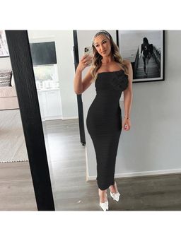 Miakee - Black Flower Diva Dress