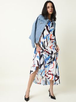 RAREISM - White Solid Plain Dress