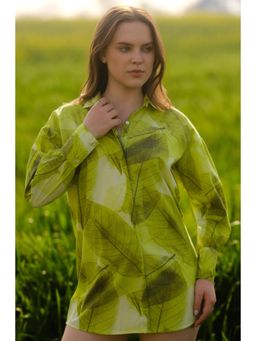 AFRIYA - Women Fern Long Green Shirt